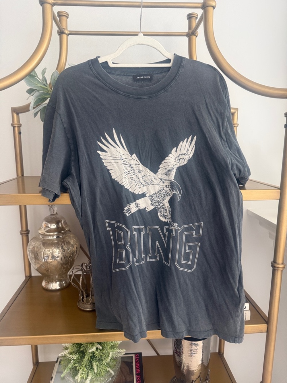 Anine Bing Tee with White Eagle Graphic
